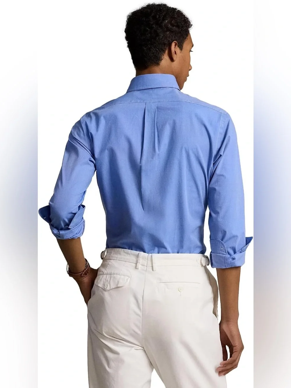 Polo Ralph Lauren Classic Fit Poplin Sport Shirt Blue End on End L